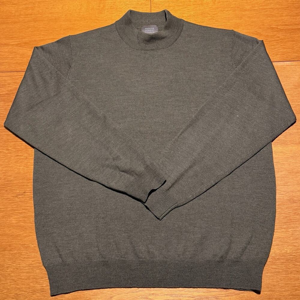 Mercer Street Studio Wool Sweater Women’s Size Medium Black Mock Neck